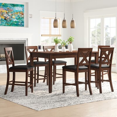 Counter Height Dining Sets You Ll Love In 2020 Wayfair   Makaila 7 Piece Counter Height Dining Set 